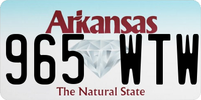 AR license plate 965WTW