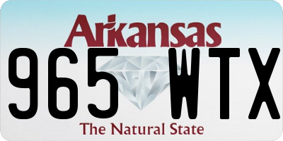 AR license plate 965WTX