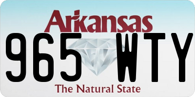 AR license plate 965WTY