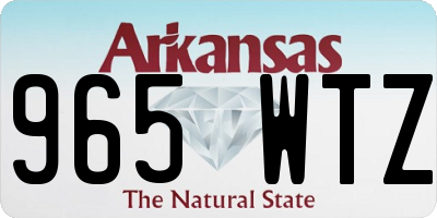 AR license plate 965WTZ