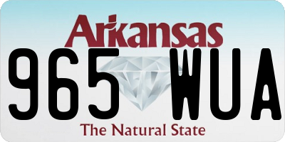 AR license plate 965WUA