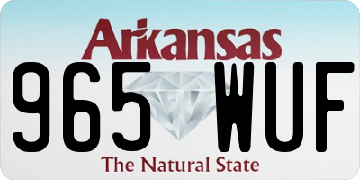 AR license plate 965WUF
