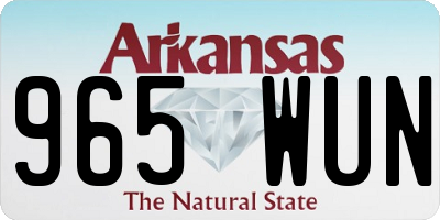 AR license plate 965WUN