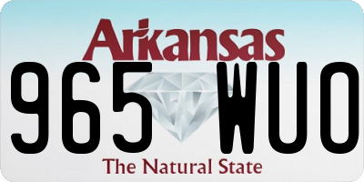 AR license plate 965WUO