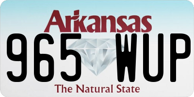 AR license plate 965WUP