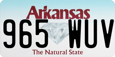 AR license plate 965WUV