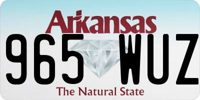 AR license plate 965WUZ