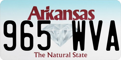 AR license plate 965WVA