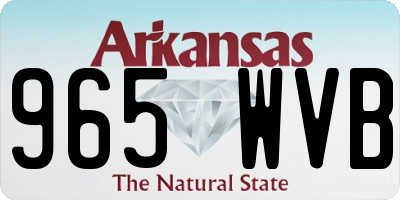 AR license plate 965WVB