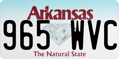 AR license plate 965WVC