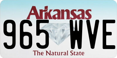 AR license plate 965WVE