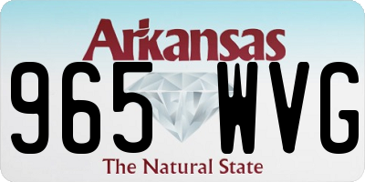 AR license plate 965WVG