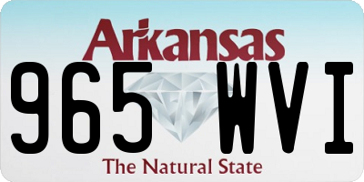 AR license plate 965WVI