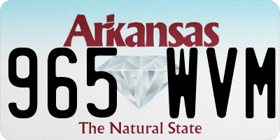 AR license plate 965WVM