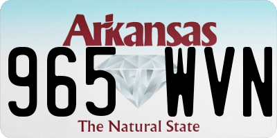 AR license plate 965WVN