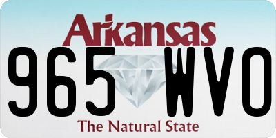 AR license plate 965WVO