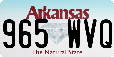 AR license plate 965WVQ