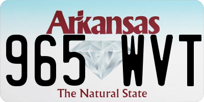 AR license plate 965WVT