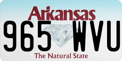 AR license plate 965WVU