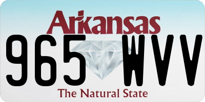 AR license plate 965WVV