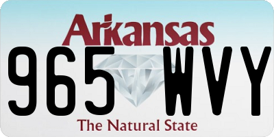 AR license plate 965WVY