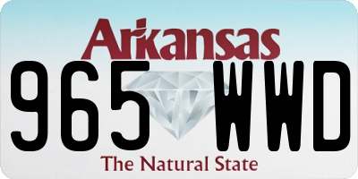 AR license plate 965WWD