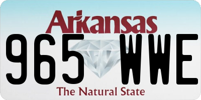 AR license plate 965WWE