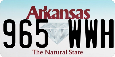 AR license plate 965WWH