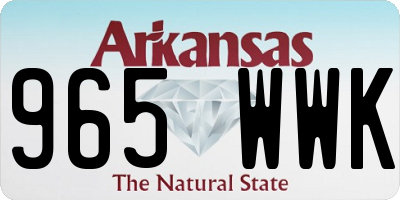 AR license plate 965WWK