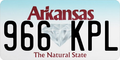 AR license plate 966KPL