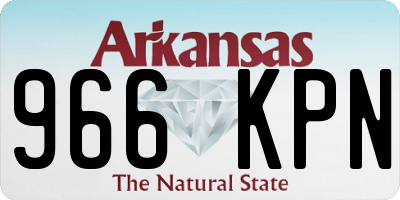 AR license plate 966KPN