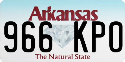 AR license plate 966KPO