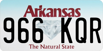 AR license plate 966KQR