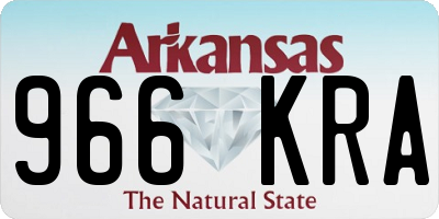 AR license plate 966KRA
