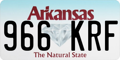 AR license plate 966KRF