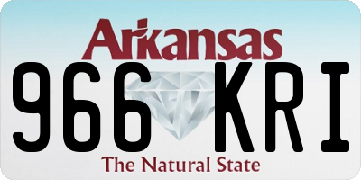 AR license plate 966KRI