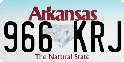 AR license plate 966KRJ