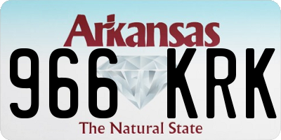 AR license plate 966KRK