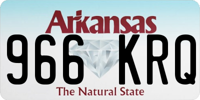 AR license plate 966KRQ