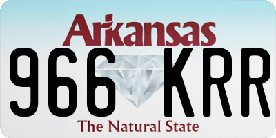 AR license plate 966KRR