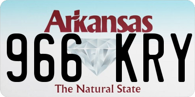 AR license plate 966KRY