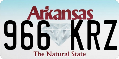 AR license plate 966KRZ