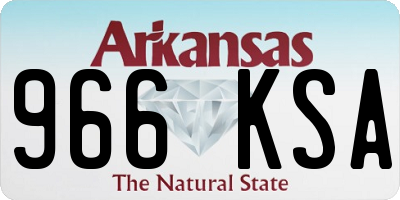 AR license plate 966KSA