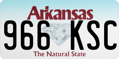 AR license plate 966KSC