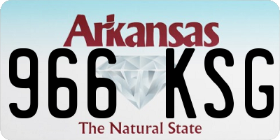 AR license plate 966KSG