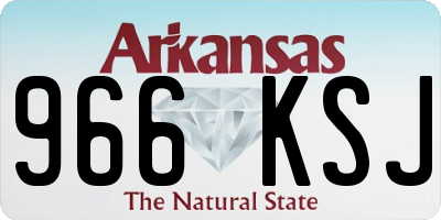 AR license plate 966KSJ