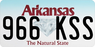 AR license plate 966KSS