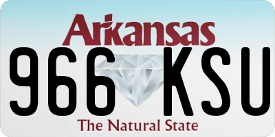 AR license plate 966KSU