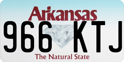 AR license plate 966KTJ