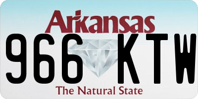 AR license plate 966KTW